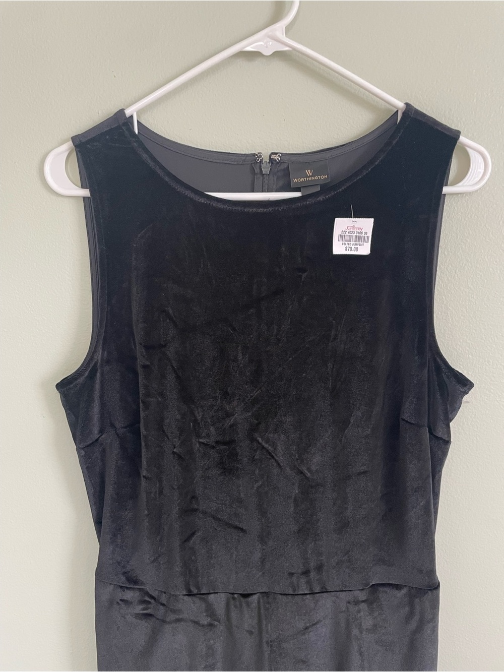 Worthington Black Velvet Jumpsuit - Picture 5 of 9